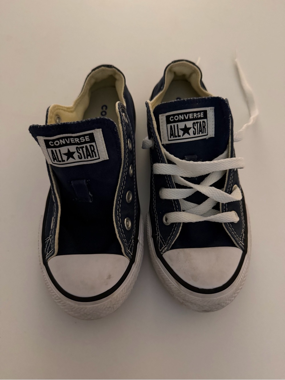 Converse Kids Navy and White Low-Top Sneakers